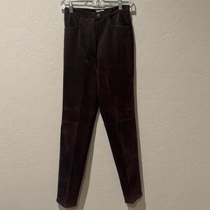 Dark Brown Suede Pants
